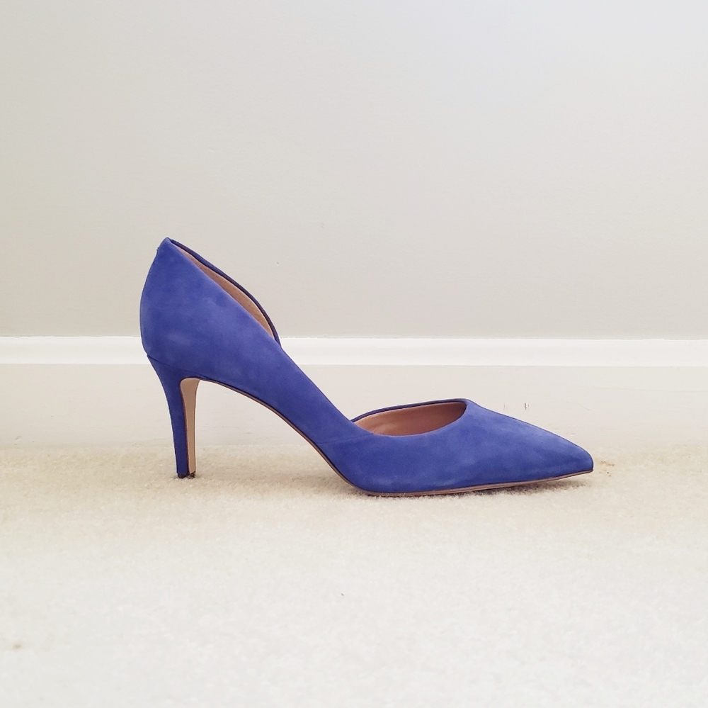 J. Crew D'Orsay Suede Pumps in Cobalt Blue Sz. 7.5